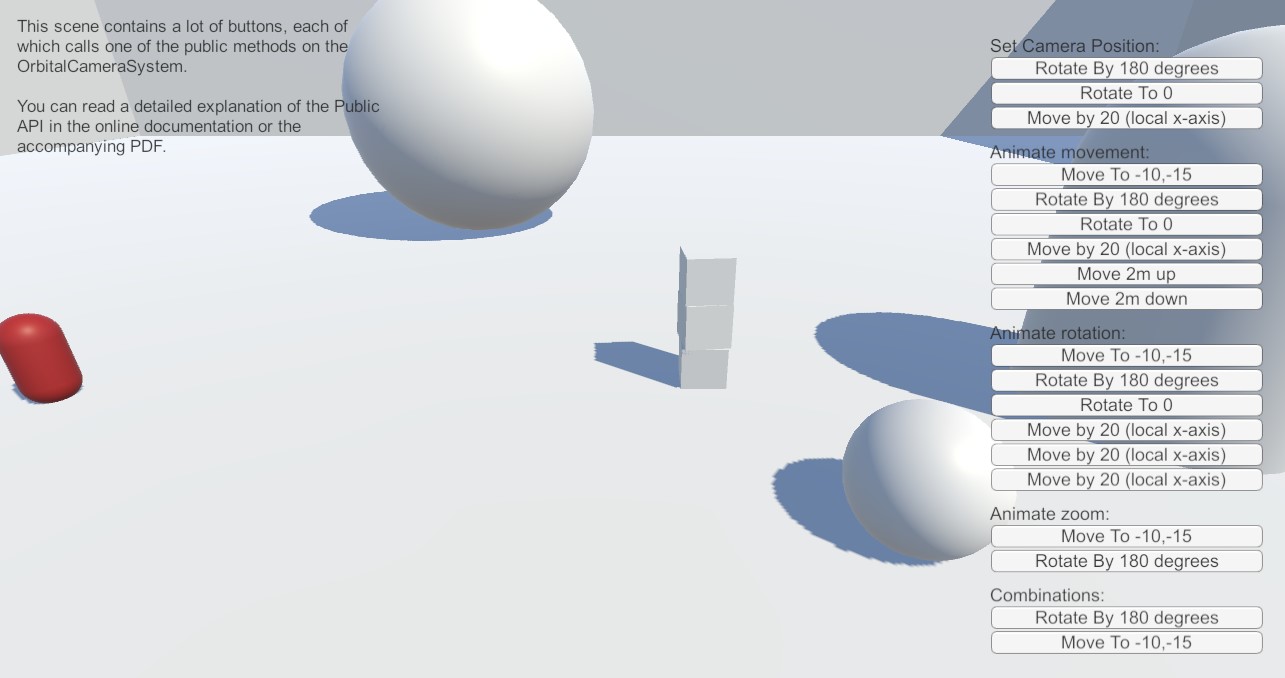 Screenshot from the API example scene