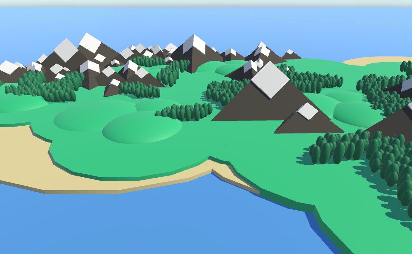 Screenshot from the Island City Builder example scene
